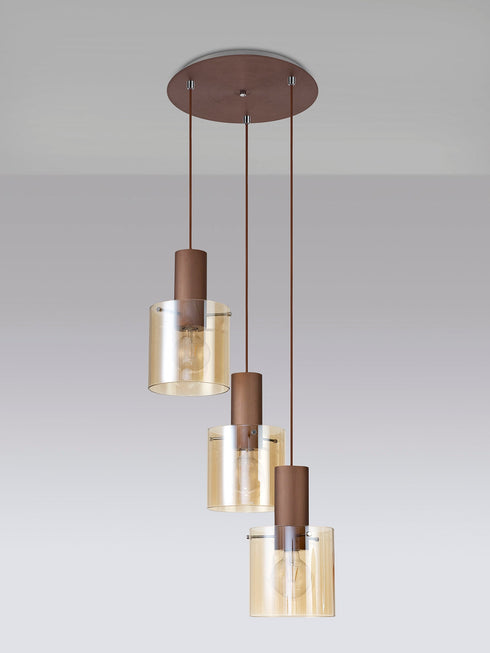 Brooks Round Pendant 3 Light
